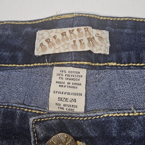 Breaker jeans size 24 with Aztec trim - Picture 7 of 7